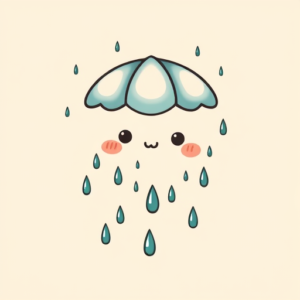 Kawaii Rain Tattoo