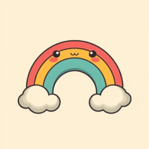Kawaii Rainbow Tattoo