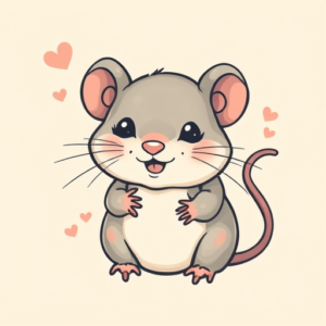 Kawaii Rat Tattoo
