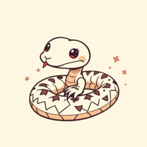 Kawaii Rattlesnake Tattoo