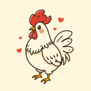 Kawaii Rooster Tattoo