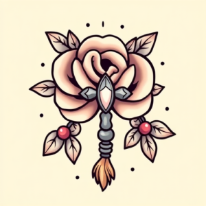 Kawaii Rosary Tattoo