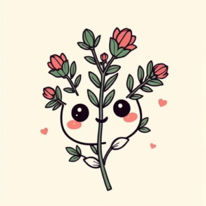 Kawaii Rosemary Tattoo