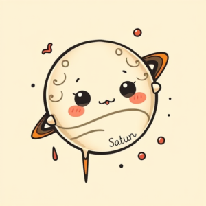 Kawaii Saturn Tattoo