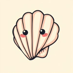 Kawaii Seashell Tattoo