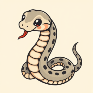 Kawaii Serpent Tattoo