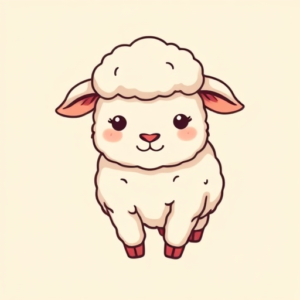 Kawaii Sheep Tattoo