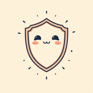 Kawaii Shield Tattoo