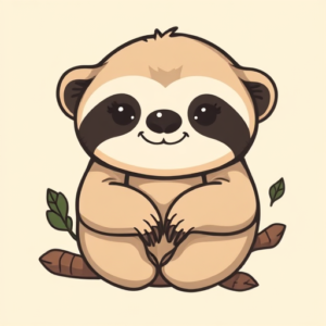 Kawaii Sloth Tattoo
