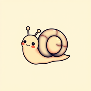 Kawaii Snail Tattoo
