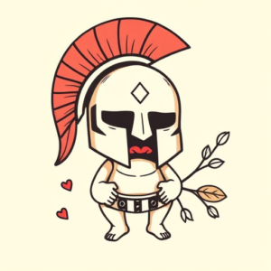 Kawaii Spartan Tattoo