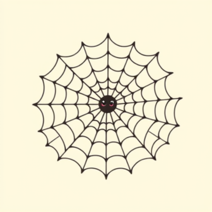 Kawaii Spiderweb Tattoo