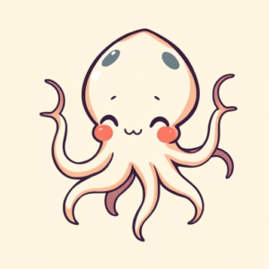 Kawaii Squid Tattoo