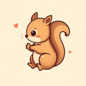 Kawaii Squirrel Tattoo