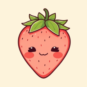 Kawaii Strawberry Tattoo