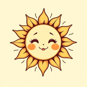 Kawaii Sun Tattoo