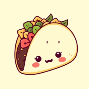 Kawaii Taco Tattoo