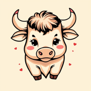 Kawaii Taurus Tattoo