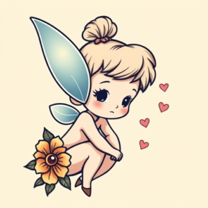 Kawaii Tinkerbell Tattoo