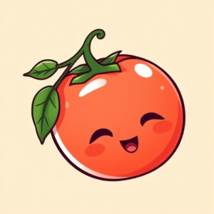 Kawaii Tomato Tattoo
