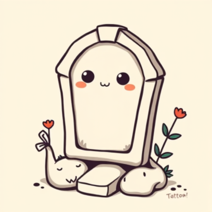 Kawaii Tombstone Tattoo