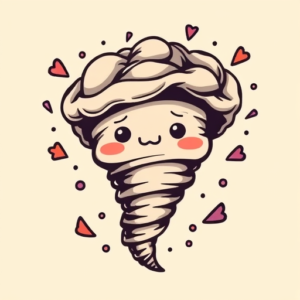 Kawaii Tornado Tattoo