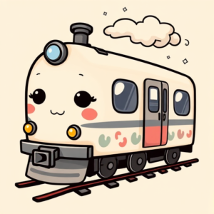Kawaii Train Tattoo