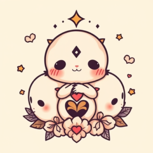Kawaii Trinity Tattoo