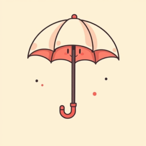 Kawaii Umbrella Tattoo