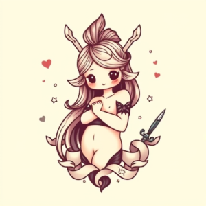 Kawaii Valkyrie Tattoo