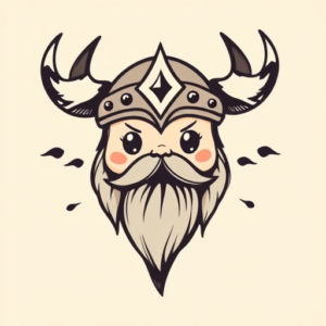 Kawaii Viking Tattoo