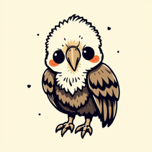Kawaii Vulture Tattoo
