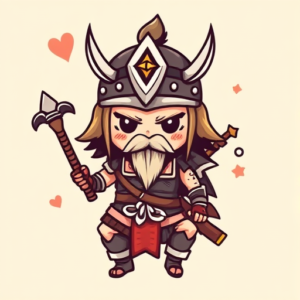 Kawaii Warrior Tattoo