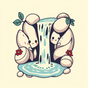 Kawaii Waterfall Tattoo