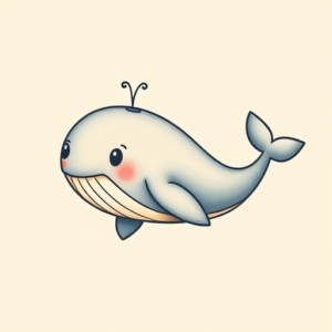 Kawaii Whale Tattoo