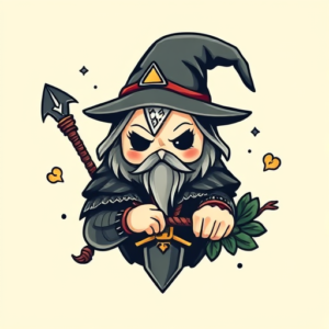 Kawaii Witcher Tattoo