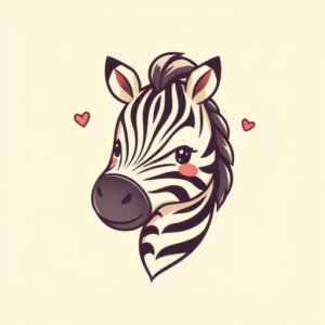 Kawaii Zebra Tattoo