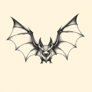 Korean Bat Tattoo
