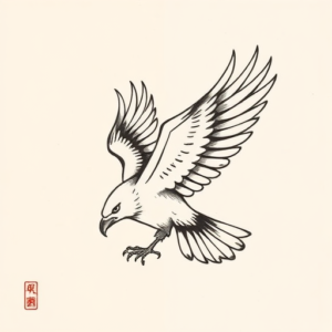Korean Eagle Tattoo