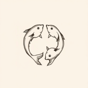 Korean Pisces Tattoo