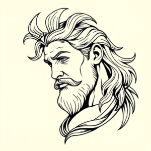 Linework Achilles Tattoo