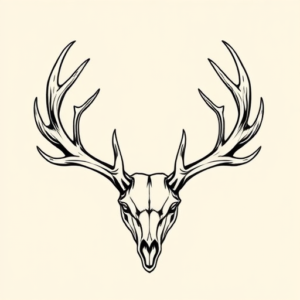Linework Antler Tattoo