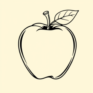 Linework Apple Tattoo