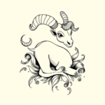 Linework Aries Tattoo