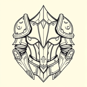 Linework Armor Tattoo