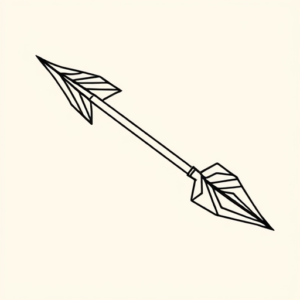 Linework Arrow Tattoo