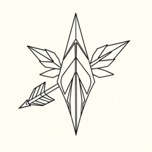 Linework Arrowhead Tattoo