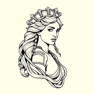 Linework Athena Tattoo