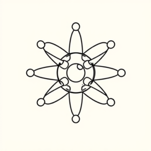 Linework Atomic Tattoo