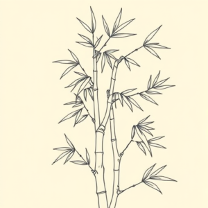 Linework Bamboo Tattoo